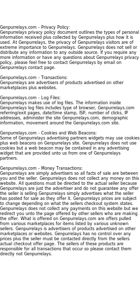 genpurrelays privacy