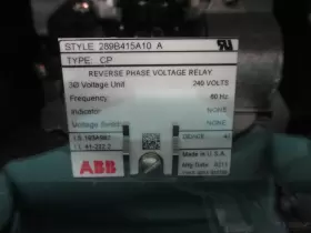 289B415A10 ABB Reverse Phase Voltage Relay #2