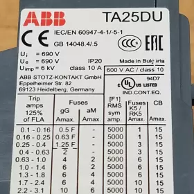 TA25DU-19 ABB LTD Thermal Overload Relay #2
