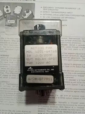 1201-6476S ACTION Pak Set Point Temperature Control Relay #2