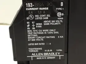 193-BSA90 ALLEN BRADLEY Overload Block #2