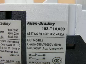 193-T1AA80 ALLEN BRADLEY Thermal Overload Relay Amp #3