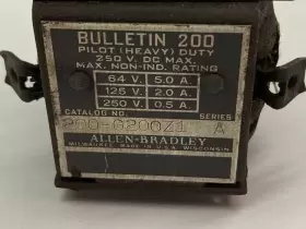 200G-G200Z1 ALLEN-BRADLEY Relay Bulletin #2