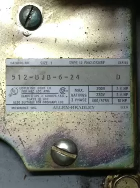 512-BJB-6-24 ALLEN BRADLEY Combination Motor Starter Tbi #2