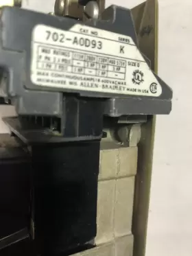702-A0D3 ALLEN BRADLEY Motor Contactor Starter Vac #3