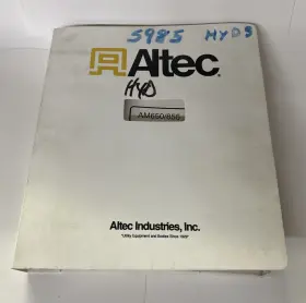 AM650-855 ALTEC Operators Manual Repair Binder