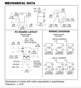 AZ2160-1A-15DEF AMERICAN ZETTLER Miniature Power Relay Pack #2