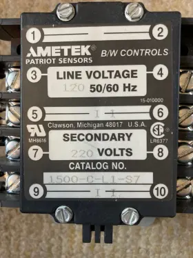 1500-C-L1-S7 AMETEK PATRIOT SENSORS B/W CONTROLS Level Relay #2