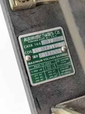 16610 ASCO Automatic Switch Switchboard Relay Coil #2