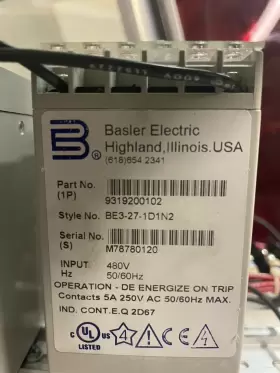 BE3-27-1D1N2 BASLER Electric Voltage Relay
