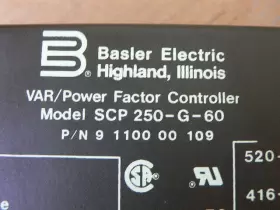 250-G-60 BASLER ELECTRIC Var Power Factor Controller #3