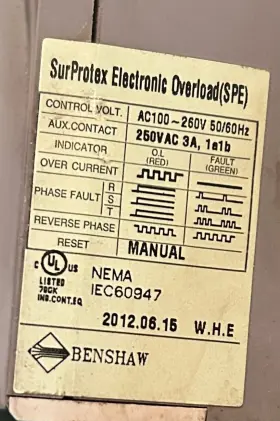 SPE-80 BENSHAW Surprotex Overload #3