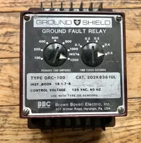 202K8361 BROWN BOVERI ELECTRIC Grc Shield Fault Relay