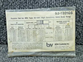 52-120105 BW CONTROLS Resistor Set Relays