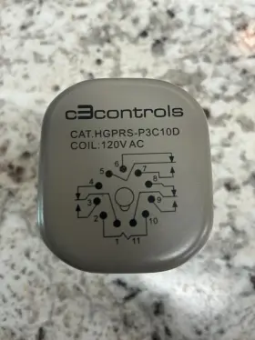 HGPRS-P3C10D C3 CONTROLS Relay Vac Coil Pin