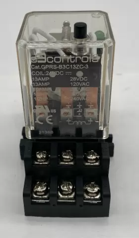 GPRS-B3C13ZC-3 C3CONTROLS Relay Coil Socket Base