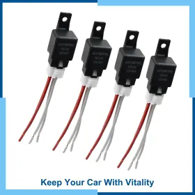 726215630800 CARPOPART Pack Spst Pin Car Relay Wires Harness