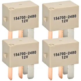 Casalytics 15670024804p 156700-2480 Automotive Relay Pack Of 4 Inch 30a 12vdc 4-pin Multipurpose Relay
