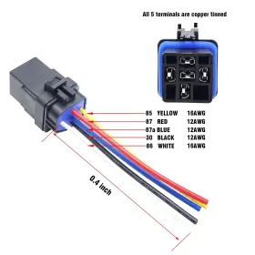 653948218831 CH SHUODI Pack Waterproof Relay Harness Awg Tinn #2