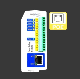 X-WR-4R3-E CONTROL BY WEB Webrelay Quad Relay Remote Module