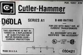 D60LA CUTLER-HAMMER Sensitive Relay #2