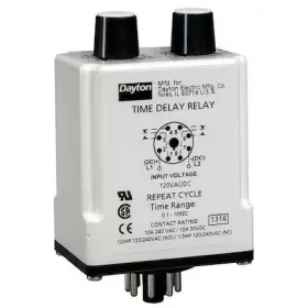24EP41 DAYTON Single Function Delay Relay Octal Cycle