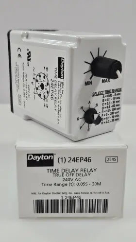 24EP46 DAYTON Socket Mount Delay Relay Sell