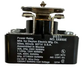 5X850E DAYTON Power Relay Spst Dm Ac
