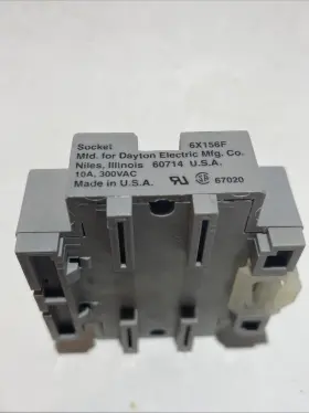 6X156F DAYTON ELECTRIC Nos Pin Rail Mount Octal Relay Socket