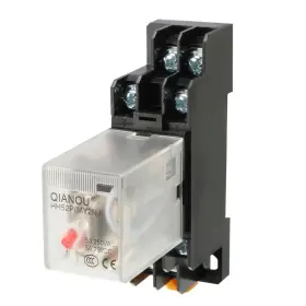 Duefixing 699867718373 Ac110/120v Coil Red Indicator Light 8pin Dpdt Electromagnetic Power Relay Socket
