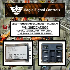 30E2CA12002 EAGLE SIGNAL Square Base Relay Ac Gp Pole