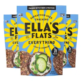 Ellas Flats 860009644274 Ella S Everything All Seed Savory Crisps 4.8 Ounce Pack Of 3