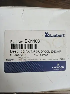 E-0110S EMERSON Liebert Contactor Siemens