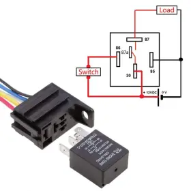 711041557032 ESUPPORT Car Relay Switch Spdt Socket Plug Wire #3