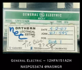 12HFA151A2H GE General Electric Hfa Relay #3