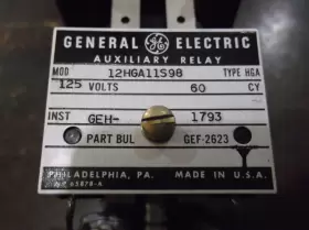 12HGA11S98 GE Relay Vac