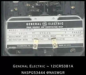 12ICR53B1A GE General Electric Icr Phase Sequenc Undervoltage #3