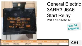 42-18282-12 GE General Electric Start Relay