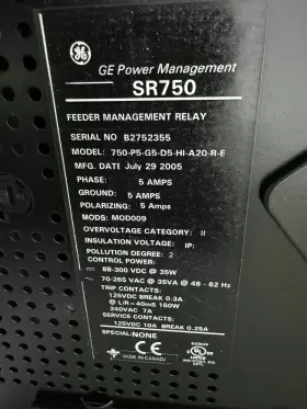 750-P5-G5-D5-HI-A20-R-E GE Multilin Feeder Management Relay #2