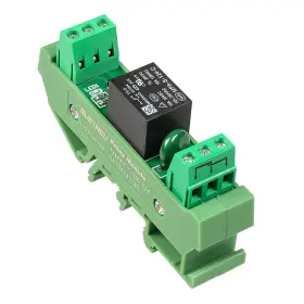 Guetneu 699838724396 Relay Board Module 1 Channel Spdt Din Rail Mount 24v Dc/ac Modu