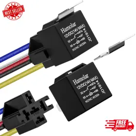SOCKET-2PCS HAMOLAR Pack Relay Pin Spdt Harness Awg Cop Amp