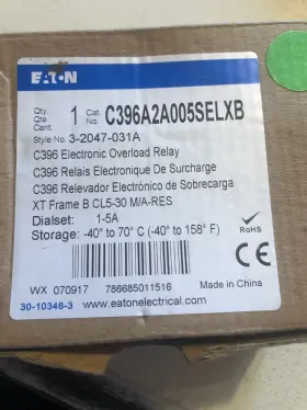 Industrial Mro 3-2047-031a Eaton C396a2a005selxb 1-5a Nsmp New