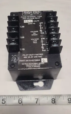 A10-457286A JOSLYN CLARK Phase Reversal Loss Voltage Relay