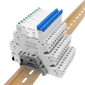 Lclctc Silmre231025 10pcs 12v Relay Din Rail Silm Dc Hf41f/12-zs 5 Pin 1no 1nc 6a Spdt With