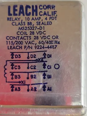 MS25327-D1 LEACH Relay Coil #3