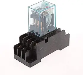 Luoxinmao My4njac220v/240v Ac 220v/240v Coil Dpdt 14 Pins Red Light Electromagnetic Power Relay Scoket