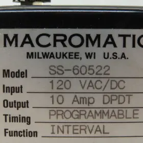 60522 MACROMATIC Delay Relay Programmable Base Plug #2