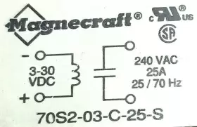 70S2-03-C-25-S MAGNECRAFT ROHS Relay #2