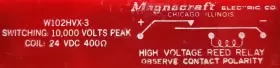 W102HVX-3 MAGNECRAFT High Voltage Reed Relay Coil #2