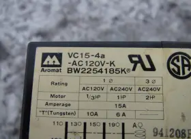 VC15-4A-AC120V-K MATSUSHITA Aromat Power Relay #2
